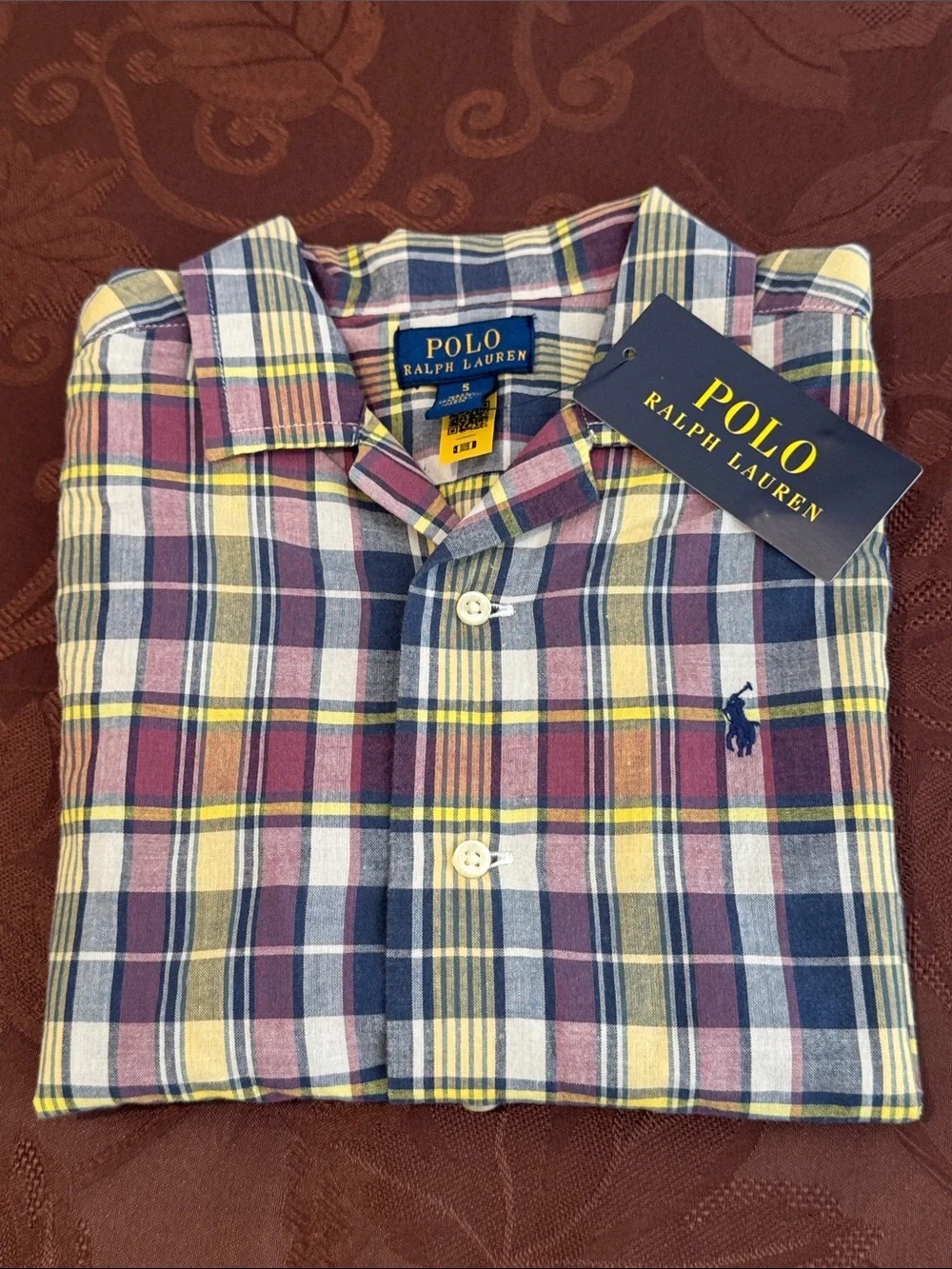 Polo by Ralph Lauren Plaid Cotton Camp Shirt. Boys size 5.
